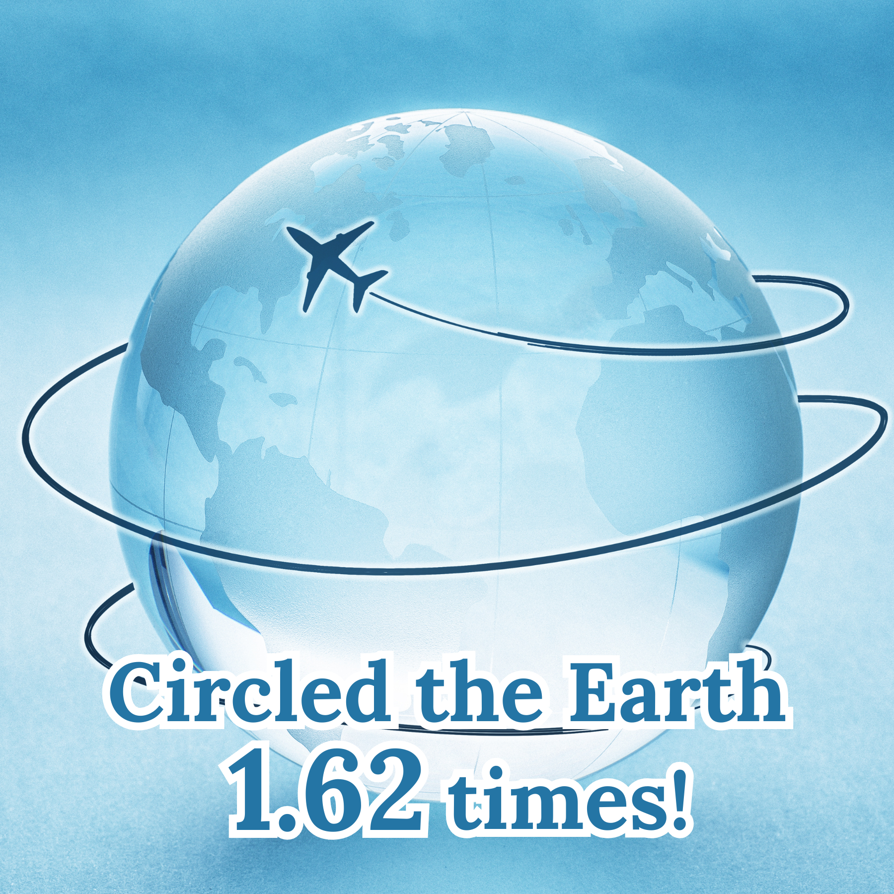 Almost went 1 round along the equator